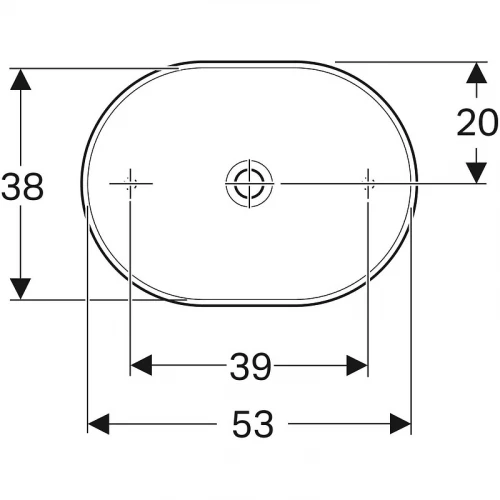 Раковина накладная Geberit VariForm 500.774.01.2 55x40 см