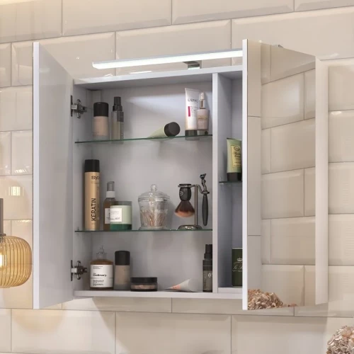 Зеркало шкаф Vigo Plaza 800 навесной со светильником zsh.PLA.80.El 80x70 см