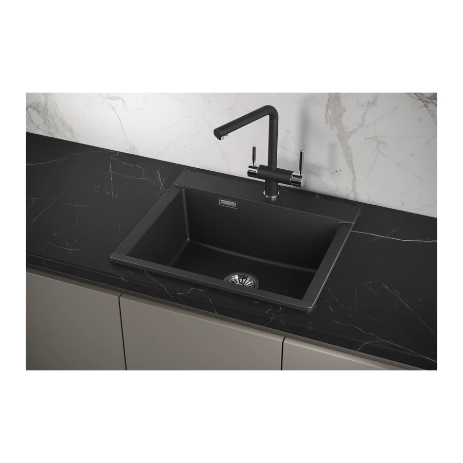 Кухонная мойка Granula Estetica 5804, ЧЁРНЫЙ 58x50x20 см