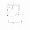 Душевой поддон полукруглый RGW ST/R-G 16153099-02 90х90 см