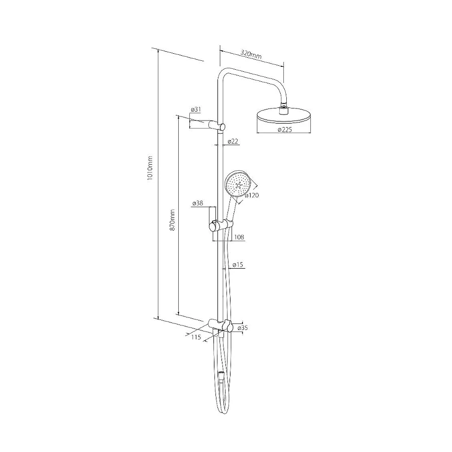 Душевая система Damixa Jupiter 977000300