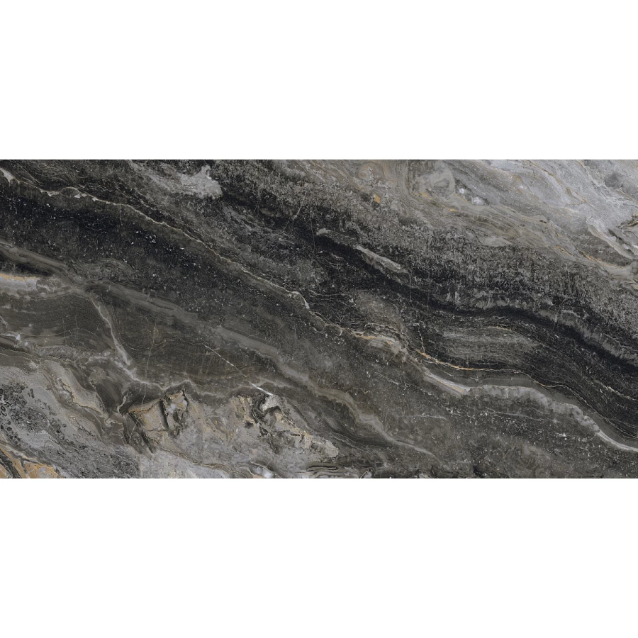 Керамогранит Fanal Orobico Black SShine 33 черный 120х60 см