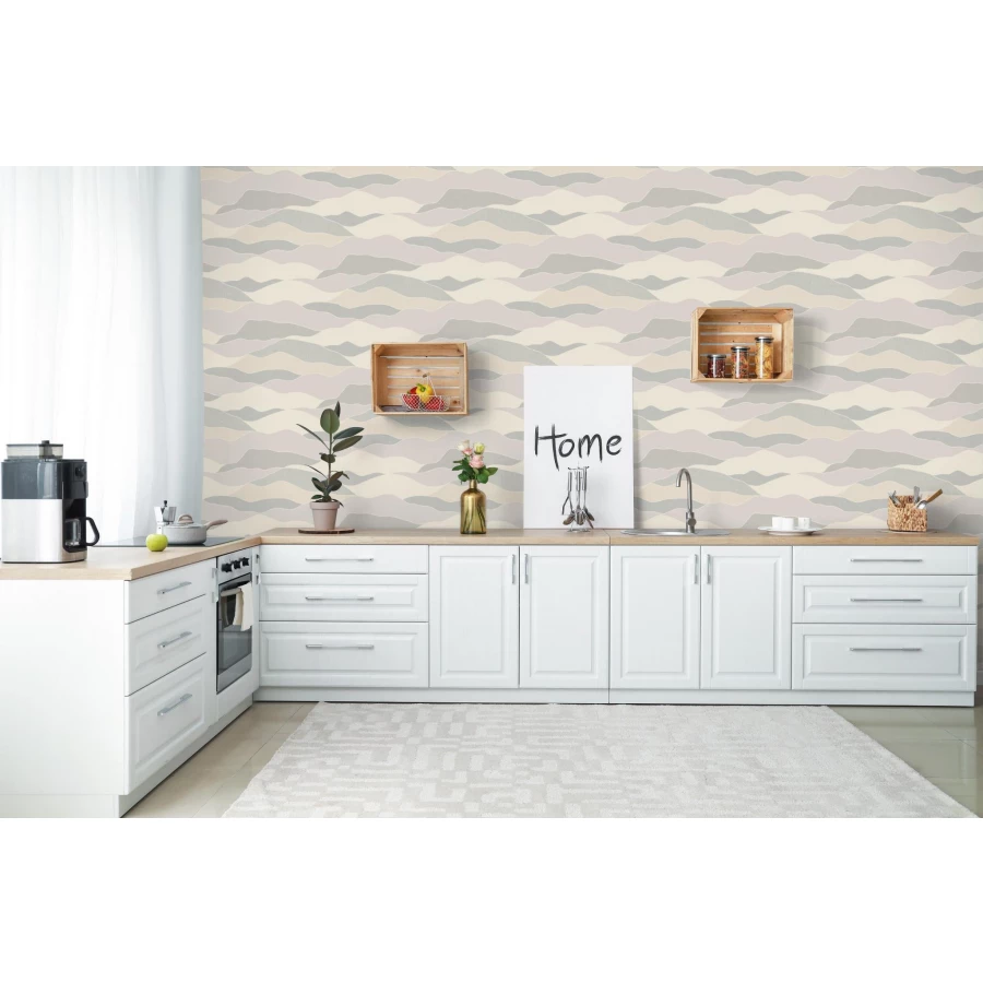 Обои флизелин Hygge Roll Nature Голубой Белый Серый Бежевый Hg35 001 10,05x1,00 м