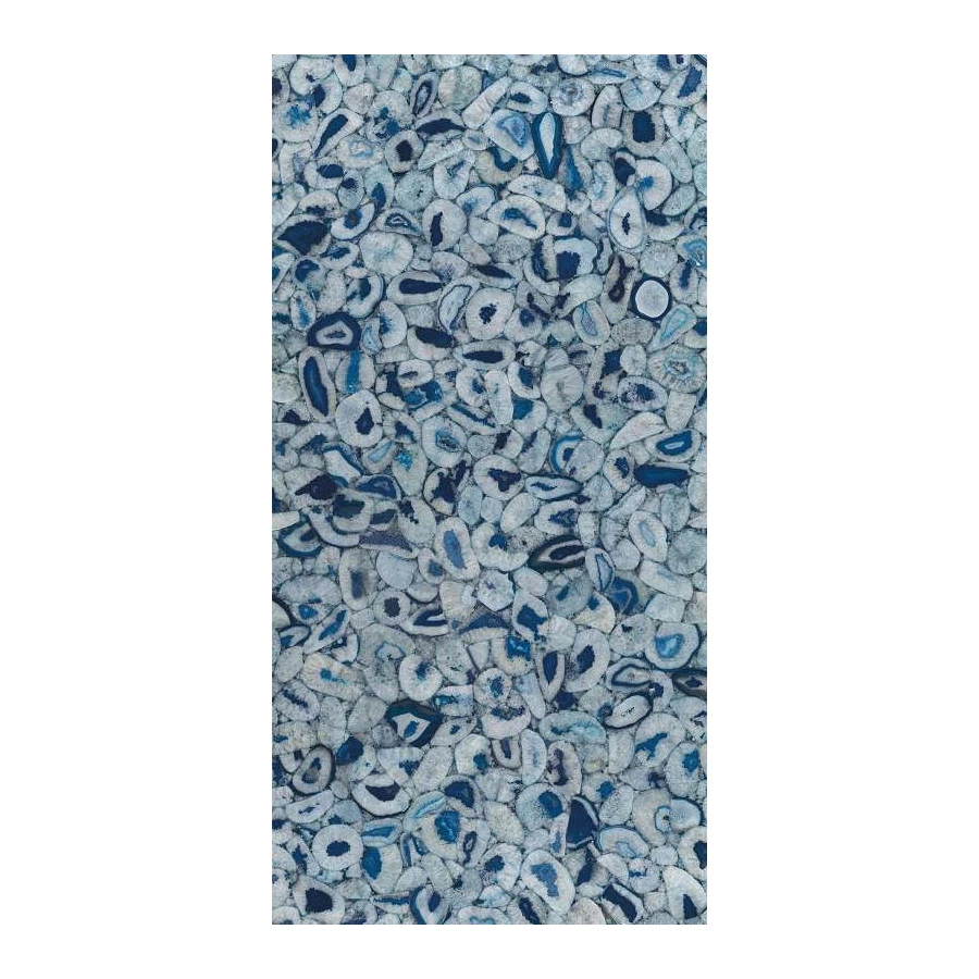 Керамогранит Ariostea Ultra Agata Blu Lucidato Shiny глянцевый синий UA6L300612 300х150 см