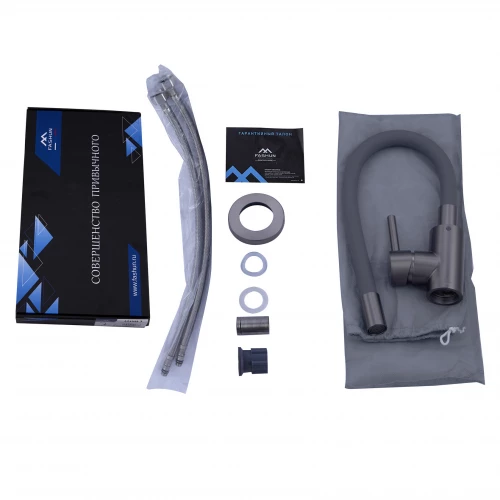 Смеситель Fashun для кухни графит серый A54101N-17A