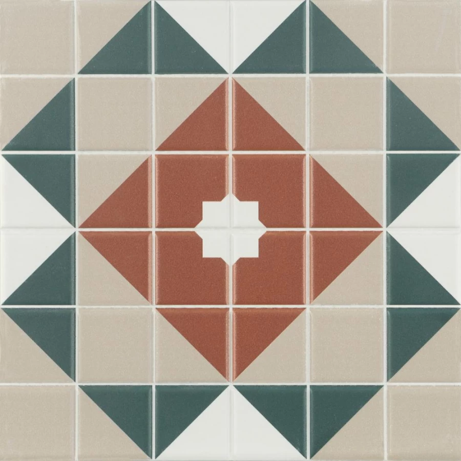 Керамогранит Dune Mintons Balmoral матовый зеленый 188703 20х20 см