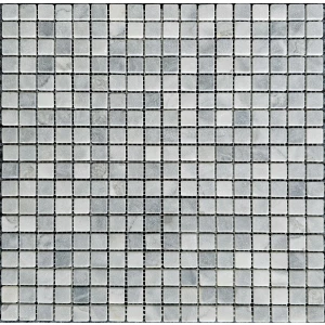 Мозаика Pixel mosaic Мрамор Ice Grey чип 15х15 мм сетка Матовая PIX 333 30,5х30,5 см