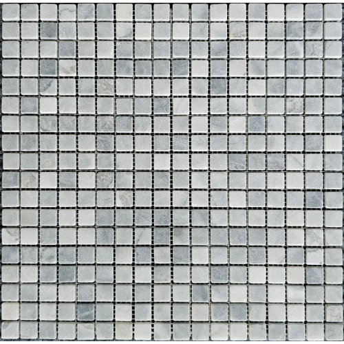 Мозаика Pixel mosaic Мрамор Ice Grey чип 15х15 мм сетка Матовая PIX 333 30,5х30,5 см