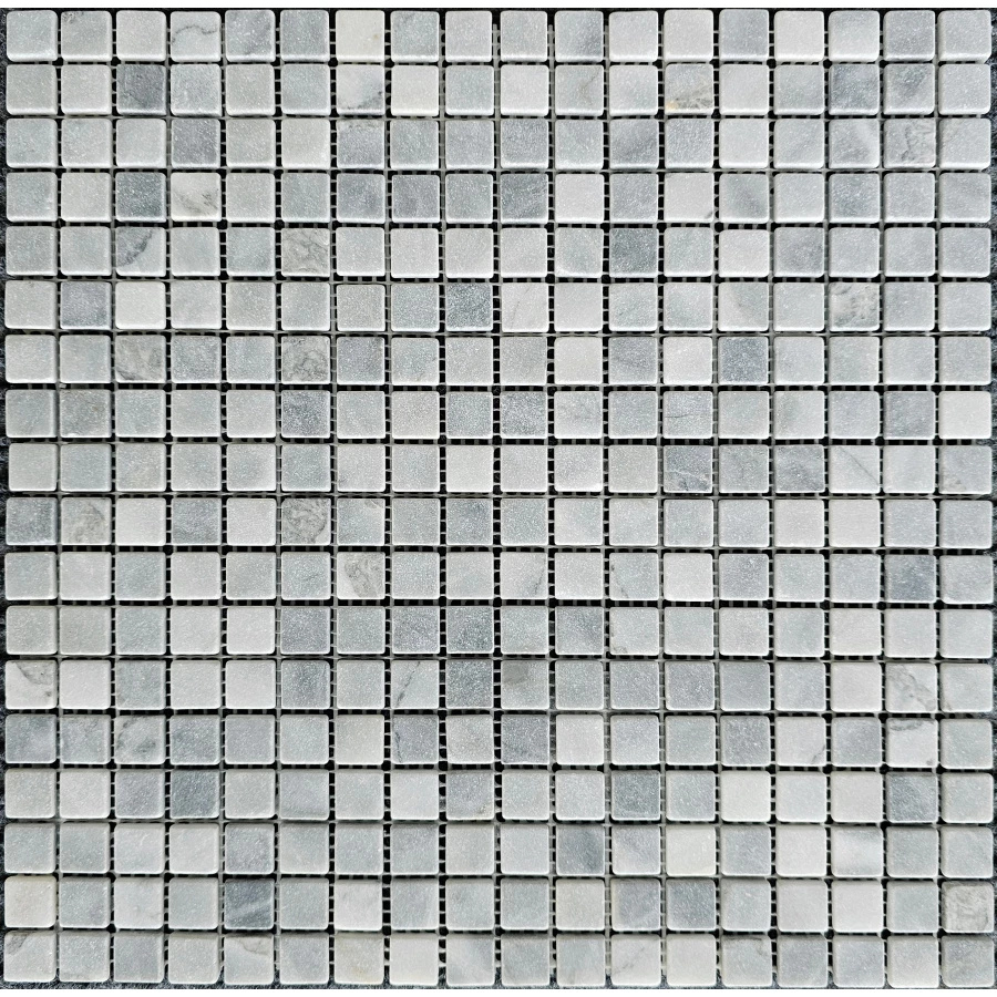 Мозаика Pixel mosaic Мрамор Ice Grey чип 15х15 мм сетка Матовая PIX 333 30,5х30,5 см