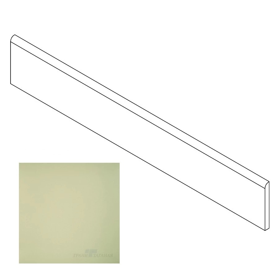 Плинтус Грани Таганая Профи с завальцовкой зеленый чай матовый GT079M 120х9,5 см