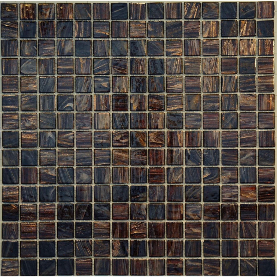 Стеклянная мозаика JNJ Mosaic Gold Link с авантюрином сетка 2x2 глянцевая GC44 32,7х32,7 см