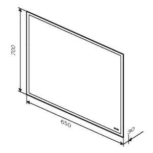 Зеркало Am Pm Gem с LED-подсветкой по периметру M91AMOX0651WG 65 см