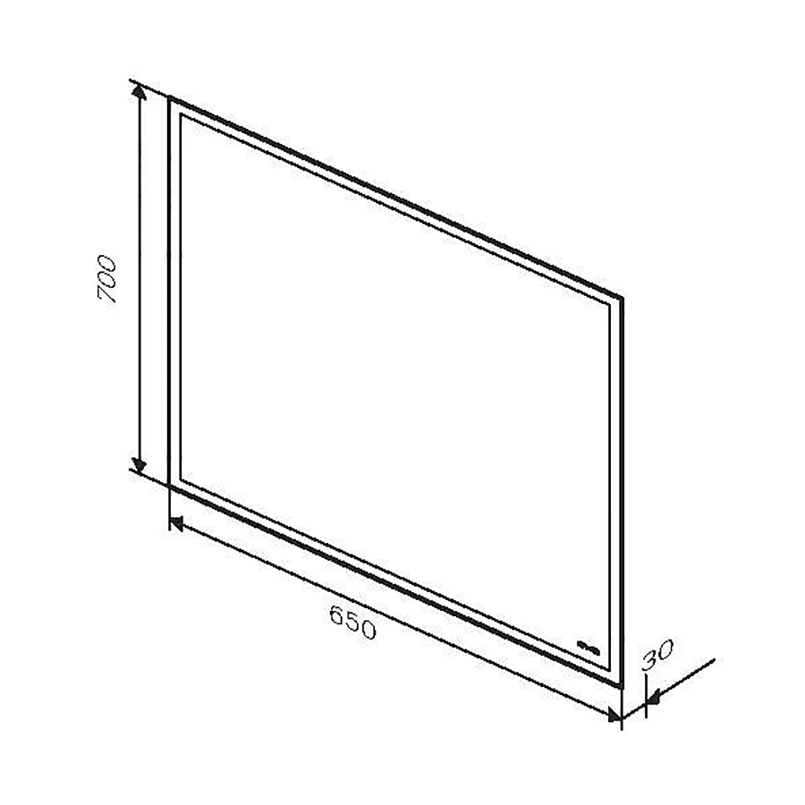 Зеркало Am Pm Gem с LED-подсветкой по периметру M91AMOX0651WG 65 см