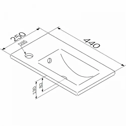 Раковина мебельная керамическая Am Pm X-Joy M85AWCC0452WG64 45 см