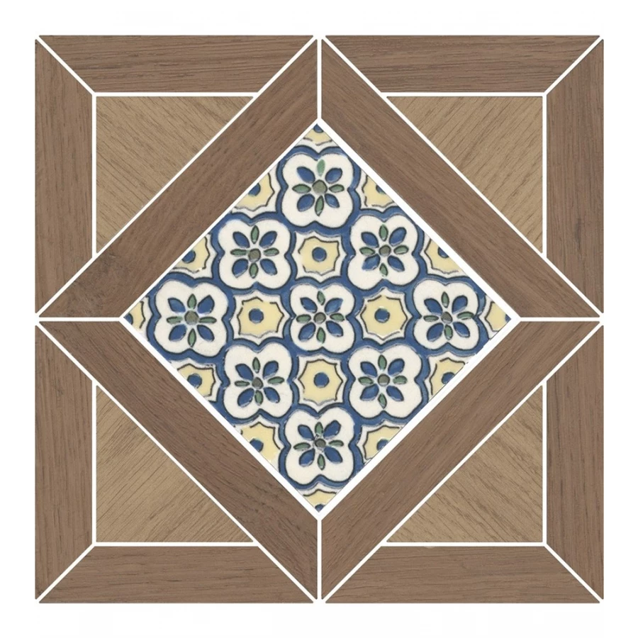 Керамогранит Kerama Marazzi Флорентина Декор матовый коричневый ID131 20х20 см