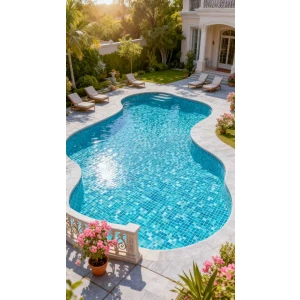 Мозаика Bonaparte Стеклянная мозаика Alaska tempo 36х36 глянцевая бирюзовая 30,4х30,4 см