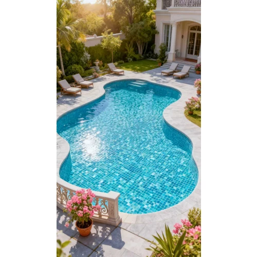 Мозаика Bonaparte Стеклянная мозаика Alaska tempo 36х36 глянцевая бирюзовая 30,4х30,4 см