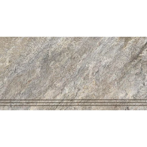 Ступень Керамин Кварцит 3 серо-коричневый 29.5 х 60 см