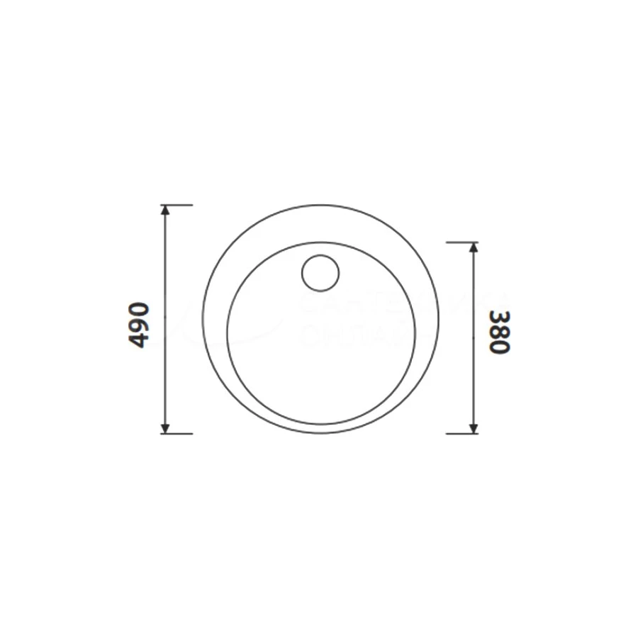 Кухонная мойка Kaiser KGM-490 гранит KGM-490-SB 49х49 см