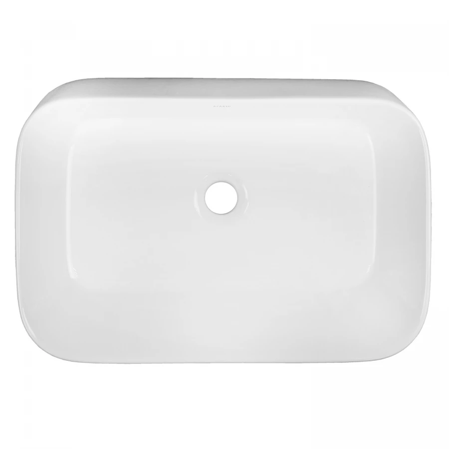 Раковина-чаша Azario накладная овальная белый глянец AZ-2243-B 60х39х12 см