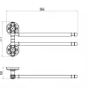 Держатель для полотенец Savol поворотный 2-ой 58b S-005802B