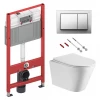 Комплект унитаз Abber Bequem AC1102 с инсталляцией TECE 9400406 и клавишей 9240701