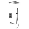 Душевая система Abber Daheim скрытого монтажа с изливом термостат никель AF8250NG