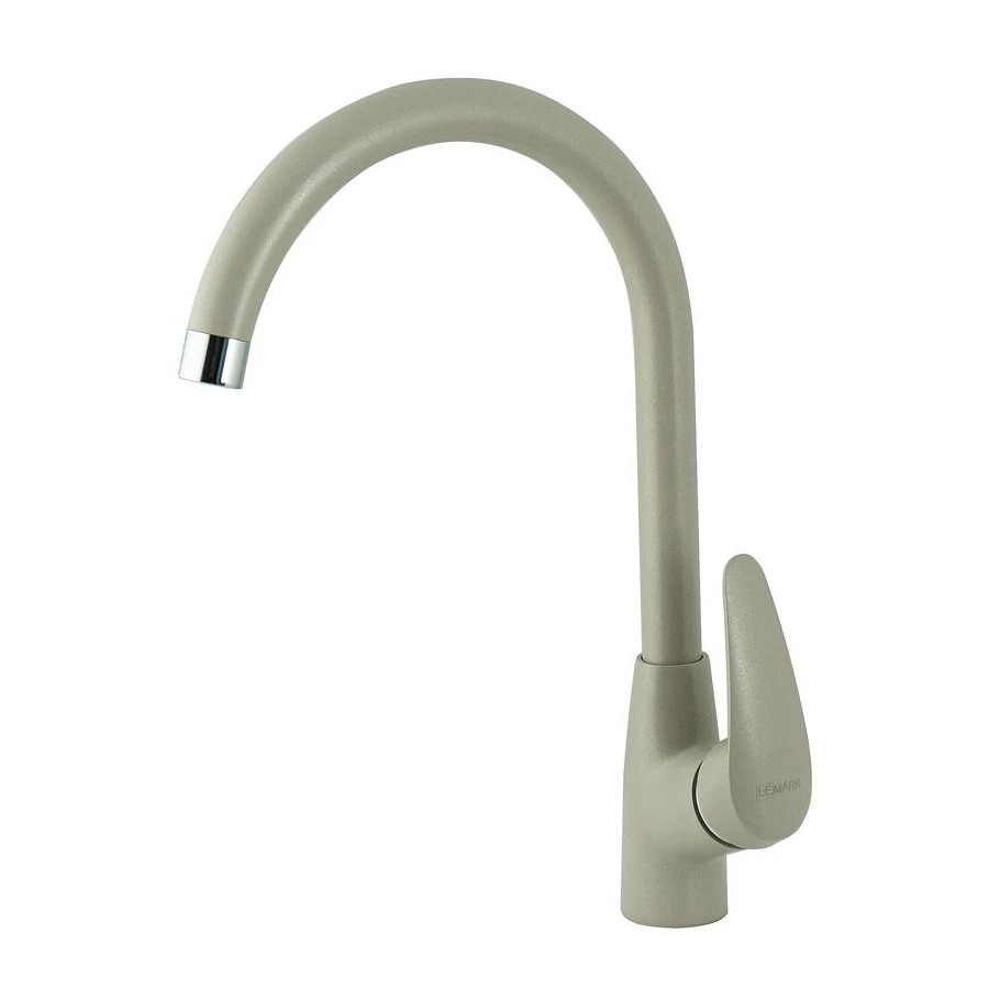 Смеситель для кухни Lemark Linara с высоким поворотным изливом цвет грей LM0405PGR