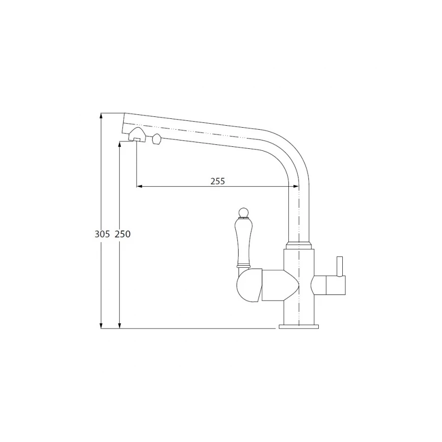 Смеситель для кухонной мойки Kaiser Vincent 31144 хром
