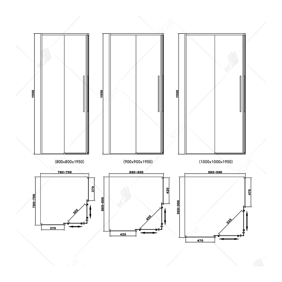 Душевой уголок RGW SV-31 Прозрачное 32323199-11 90х90 см