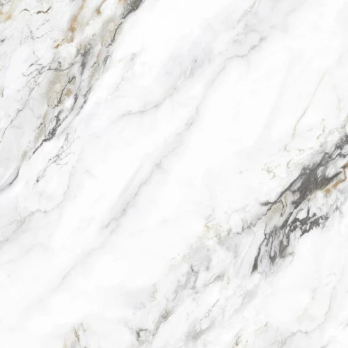 Керамогранит Planet Ceramics UKP-574 глянцевый с золотом белый 80х80 см