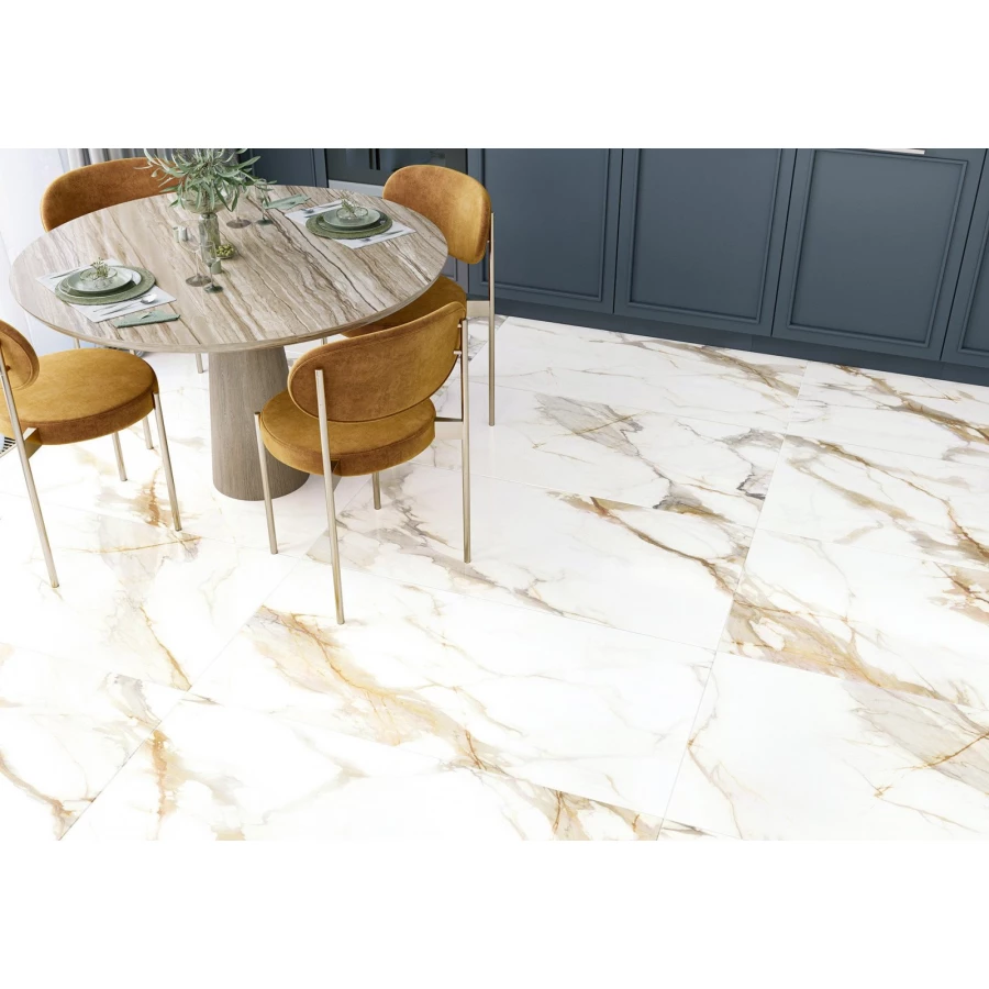 Керамогранит лаппатированный ALMA Ceramica Calacatta Oro 1,6245 кв.м. 0,85GFA57CLR04L 57х57х0,85 см