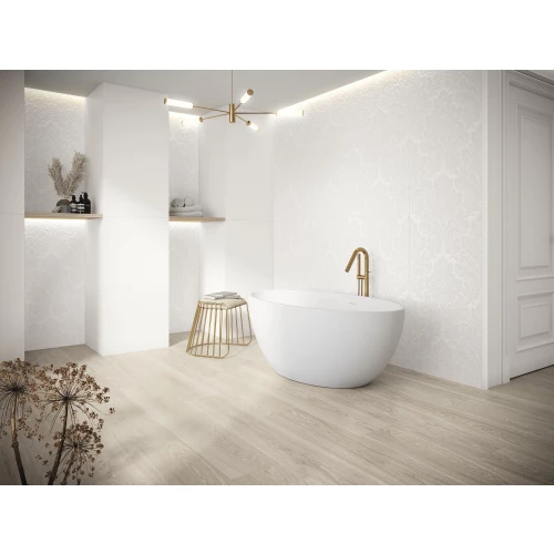 Плитка настенная Ape Ceramica Bellagio Base Neve Rect матовая белая A042019 120х60 см