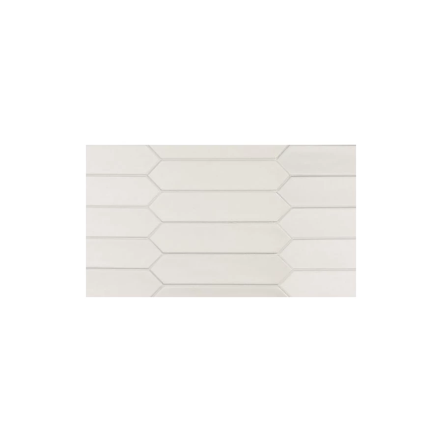 Плитка настенная Equipe Lanse White 27481 глазурованный матовый белый 25*5 см
