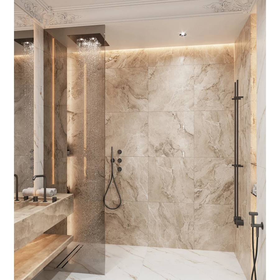 Керамогранит Arcadia Ceramica Bolivia Sand Carving бежевый CR6005-A 60х60 см