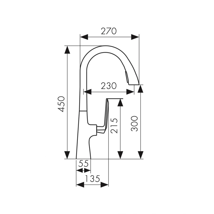 Смеситель для кухонной мойки Kaiser Strike 09066-2 черный