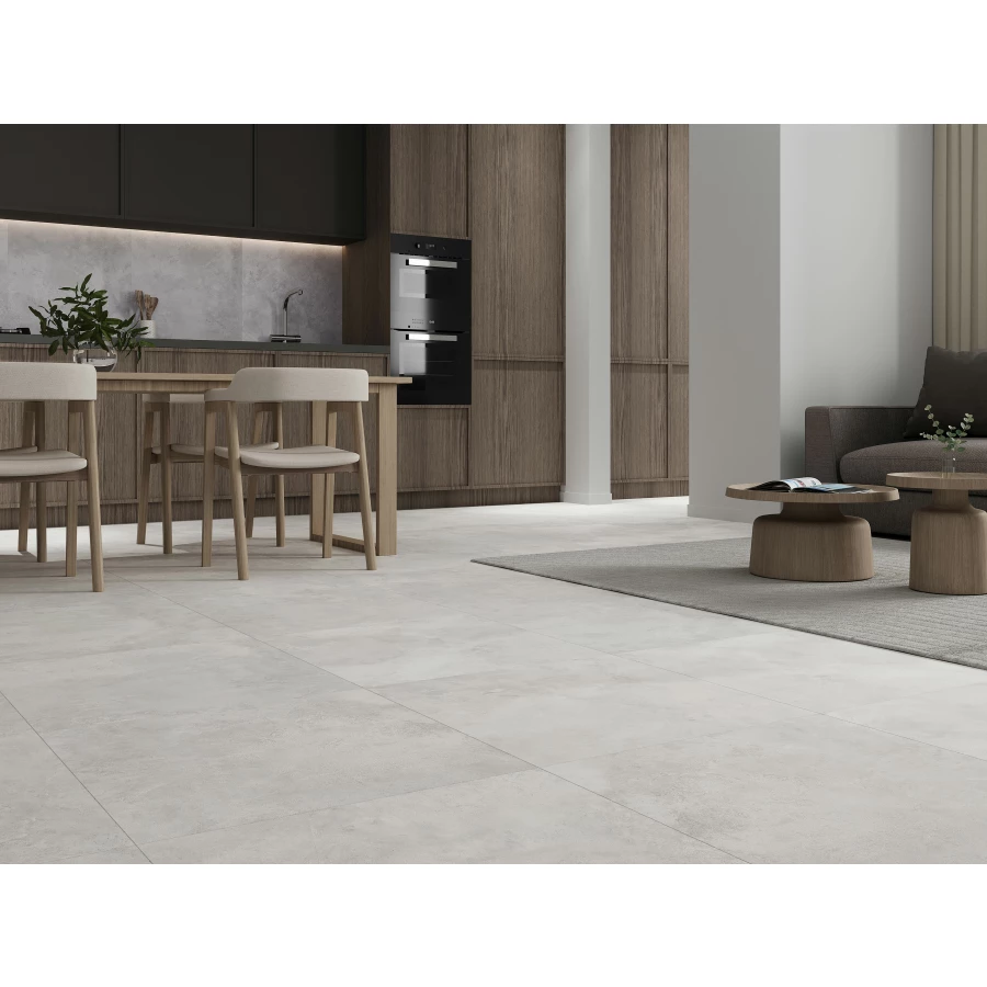 Керамогранит Cersanit Studio ректификат рельеф матовый светло-серый A17980 59,8x59,8 см