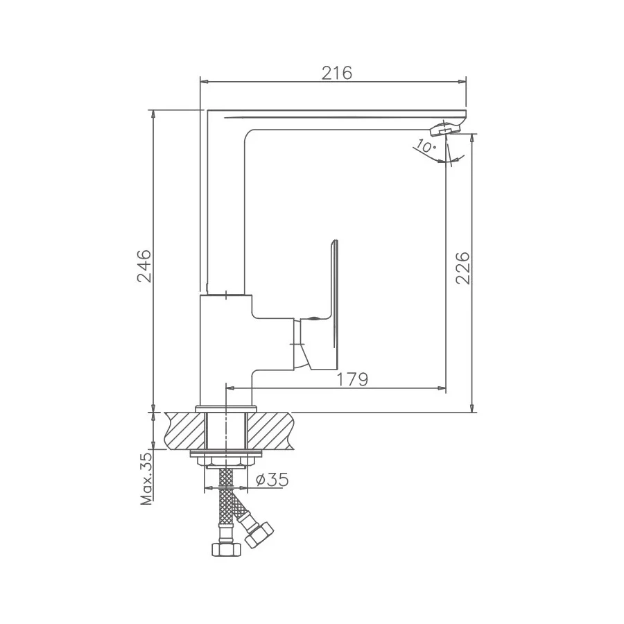 Смеситель для кухни Haiba HB70505-8