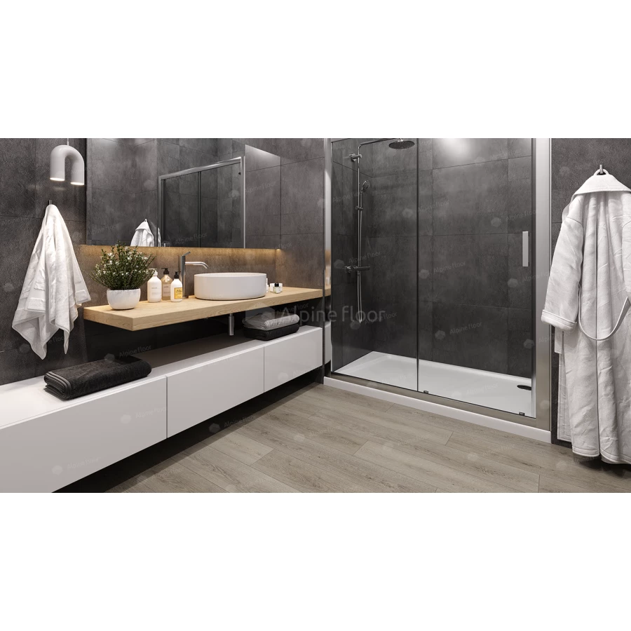 Каменный SPC ламинат Alpine Floor Grand Sequoia синхронное тиснение Мета ECO 11-27 43 класс 4 мм 2.232 кв.м 122х18.3 см