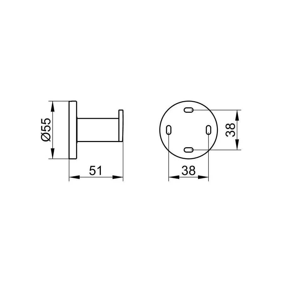 Крючок для полотенца Keuco Plan 14914010000 5.5x5.5 см