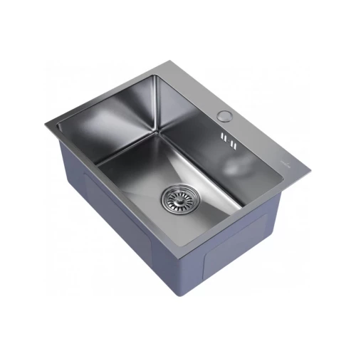 Мойка MixLine PRO настольный монтаж вып 3 1/2 22 см с сифоном сатин 547233 53х43 см