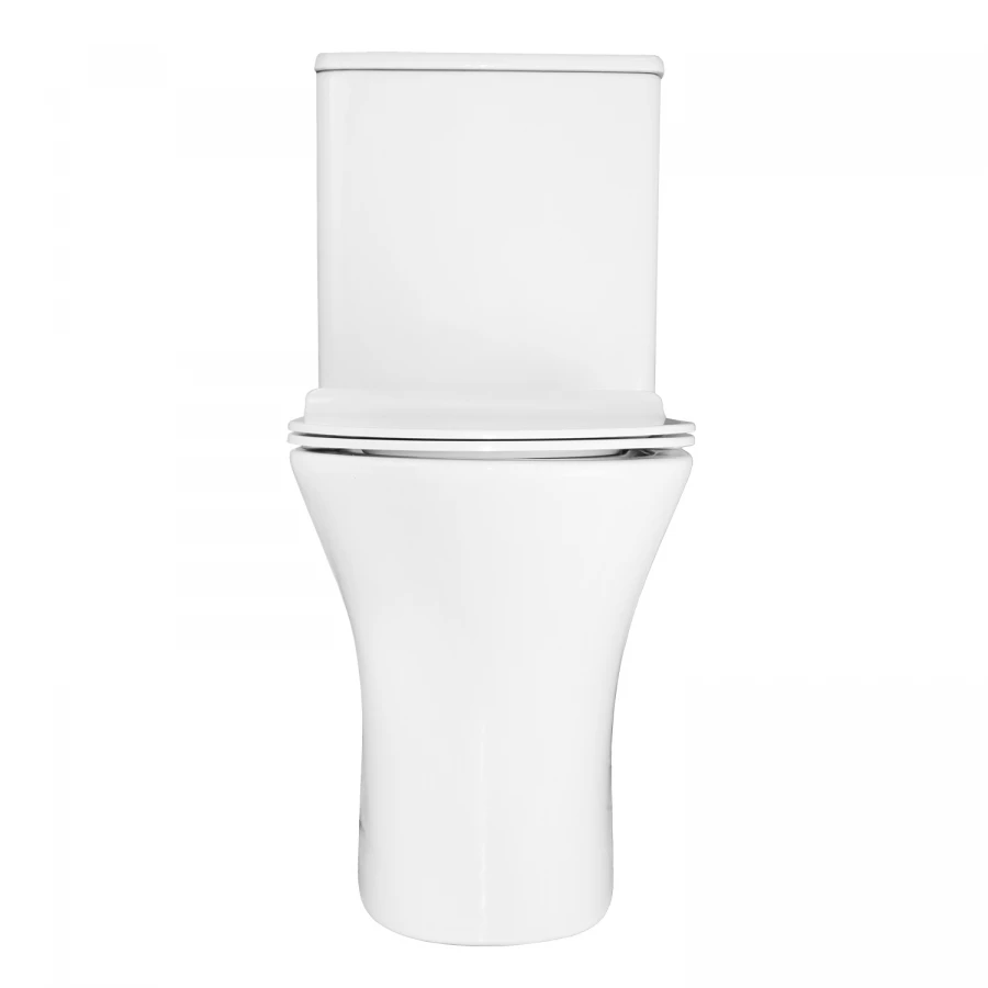 Унитаз-компакт Azario Frento безободковый в комплекте с бачком и сиденьем микролифт AZ-2311 34x65х77 см