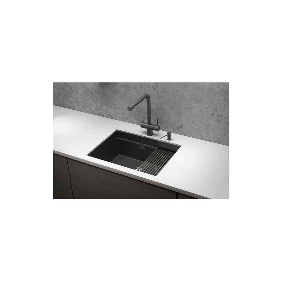 Кухонная мойка Granula 6045U, черный матовый