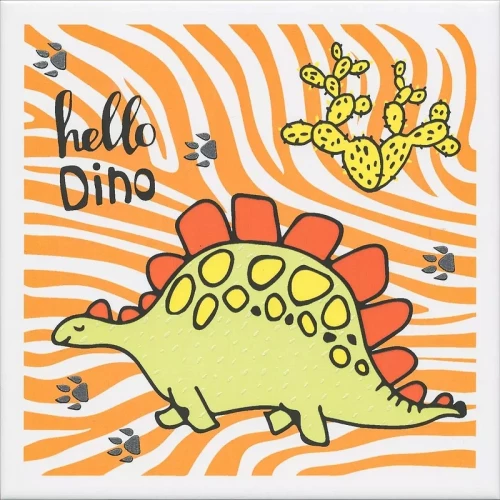 Декор Kerama Marazzi Динозаврики 3 матовый оранжевый OP/A228/5009 20x20 см