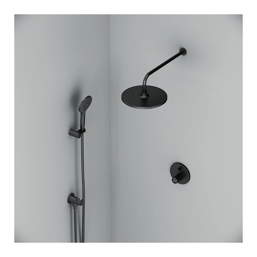 Смеситель для ванны и душа Am Pm X-Joy верхний душ с держателем душевой набор и шланговое присоединение FP85A1RH22