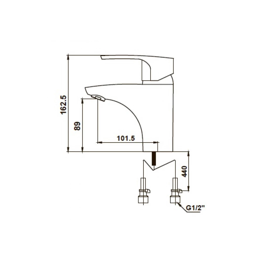 Смеситель для раковины Kaiser Luxor 32011 хром