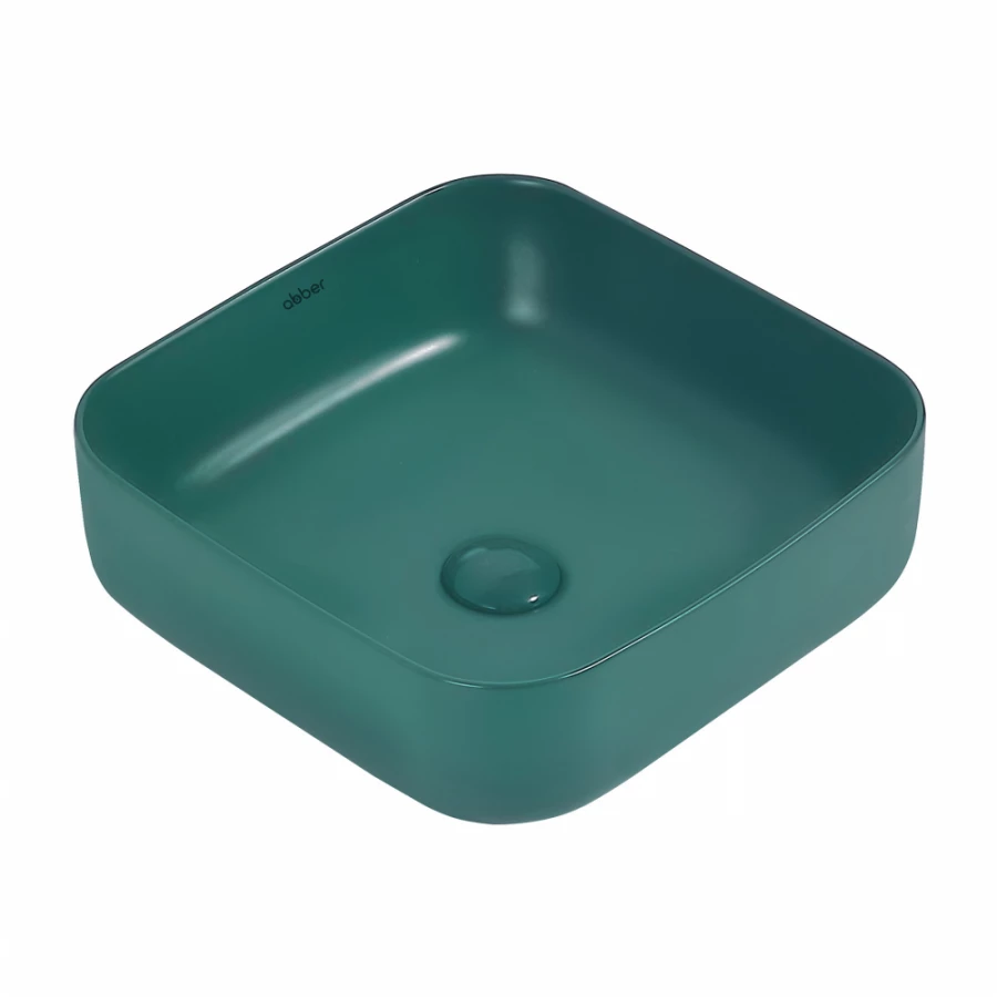 Раковина накладная Abber Rechteck темно-зеленая матовая AC2211MBG