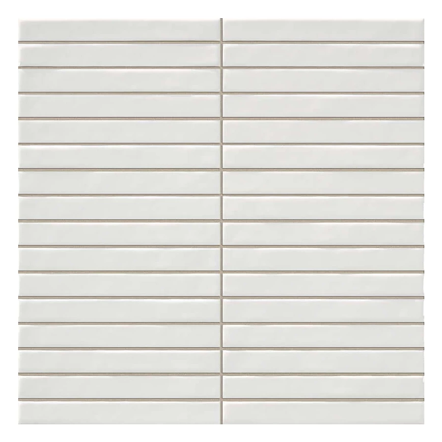 Плитка настенная La Platera Kromo Pencil White глянцевая белая AC48898 35х35 см