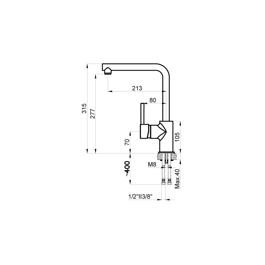 Смеситель для кухни Azario Evans серый гранит AZ-152944407
