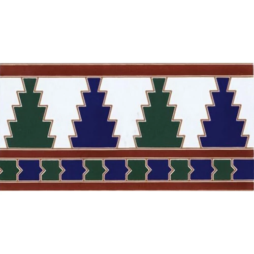 Плитка настенная Cas Ceramica Areej Cenefa глянцевая многоцветная 28х14 см